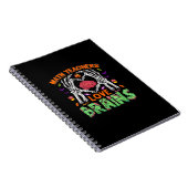 Math Brain Heart Skeleton Hand Zombie Halloween Notizblock (Rechte Seite)