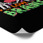 Math Brain Heart Skeleton Hand Zombie Halloween Poster (Ecke)