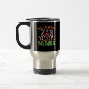 Math Brain Heart Skeleton Hand Zombie Halloween Reisebecher