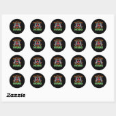 Math Brain Heart Skeleton Hand Zombie Halloween Runder Aufkleber (Blatt)