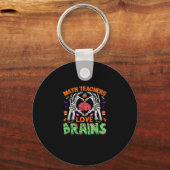 Math Brain Heart Skeleton Hand Zombie Halloween Schlüsselanhänger (Vorderseite)