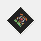 Math Brain Heart Skeleton Hand Zombie Halloween Serviette (Ecke)