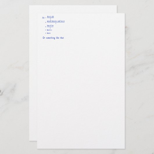 Math Briefpapier (Vorne/Hinten)