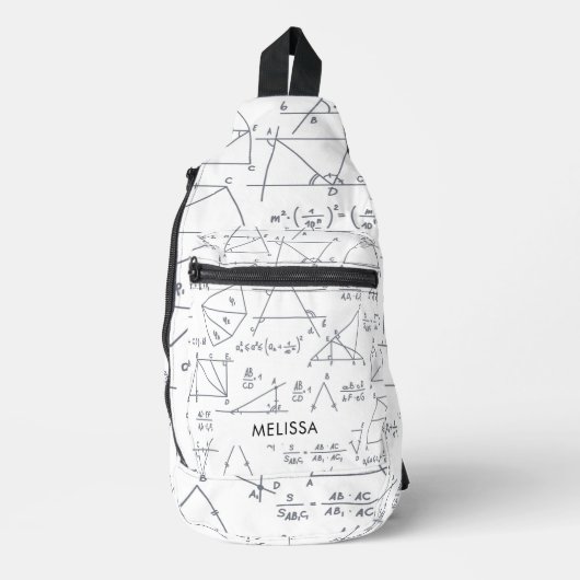 Math Calculations and forms Personalisiert name Crossbody Bag (Vorderseite)