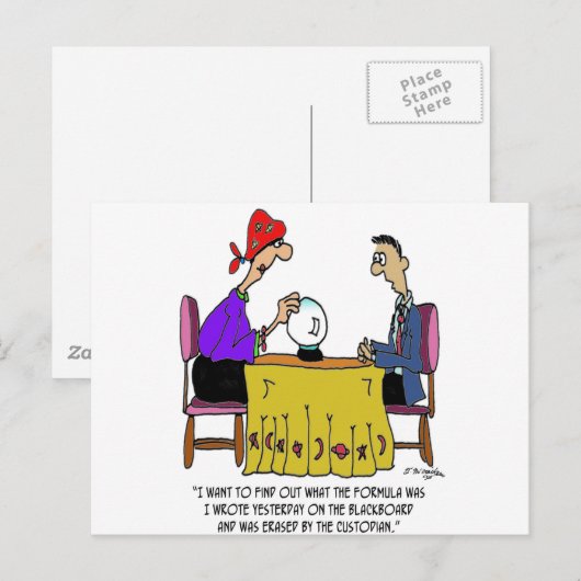 Math Cartoon 6487 Postkarte (Vorne/Hinten)