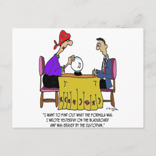 Math Cartoon 6487 Postkarte (Vorderseite)