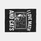 Math Cat Lover Funny Math Teacher I Love Math And Fleecedecke (Vorderseite (Horizontal))