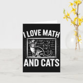 Math Cat Lover Funny Math Teacher I Love Math And Karte (Gelbe Blume)