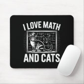 Math Cat Lover Funny Math Teacher I Love Math And  Mousepad (Mit Mouse)