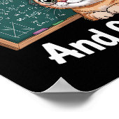 Math Cat Lover Funny Math Teacher I Love Math And Poster (Ecke)
