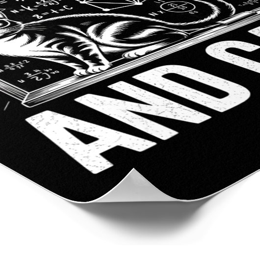 Math Cat Lover Funny Math Teacher I Love Math And  Poster (Ecke)