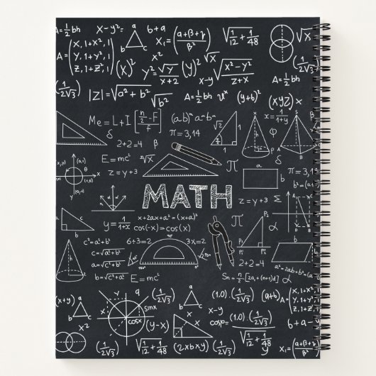 Math Chalkboard Formeln Notizblock (Rückseite)