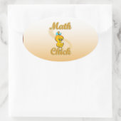 Math Chick Ovaler Aufkleber (Tasche)