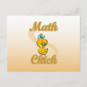 Math Chick Postkarte
