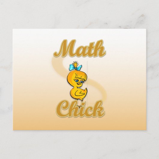 Math Chick Postkarte (Vorderseite)