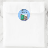 MATH CHICK RUNDER AUFKLEBER (Tasche)