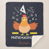 Math Chicken Funny Mathemachicken Lehrer Custom Sherpadecke (Vorderseite)
