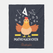 Math Chicken Gag Funny Mathemachicken Teacher Fleecedecke (Vorderseite)