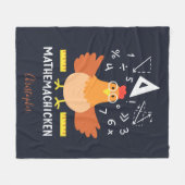Math Chicken Gag Funny Mathemachicken Teacher Fleecedecke (Vorderseite (Horizontal))