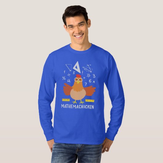 Math Chicken Gag Funny Mathemachicken Teacher T-Shirt (Vorne ganz)