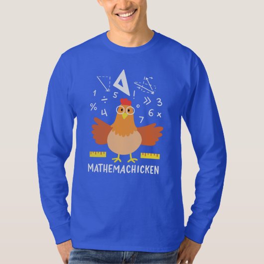 Math Chicken Gag Funny Mathemachicken Teacher T-Shirt (Vorderseite)