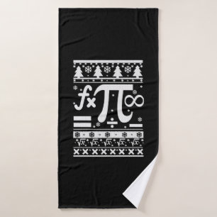 Math Christmas Badehandtuch
