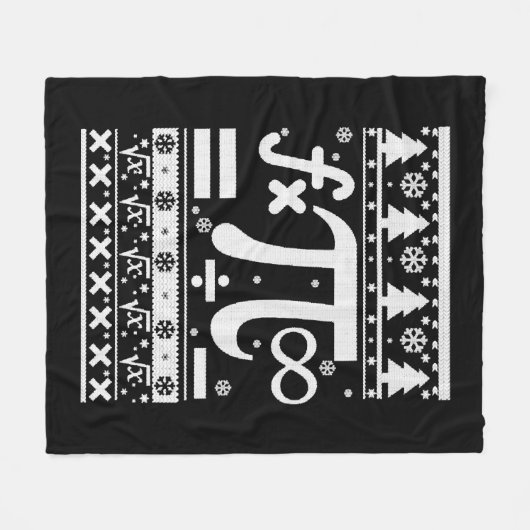 Math Christmas Fleecedecke (Vorderseite (Horizontal))