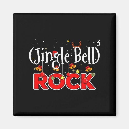 Math Christmas Jingle Bells Rock Math Funny Christ Magnet (Vorne)