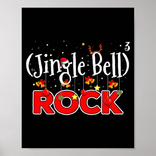 Math Christmas Jingle Bells Rock Math Funny Christ Poster (Vorne)