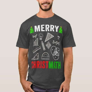 Math Christmas  Merry Christmas Math Teacher Women T-Shirt