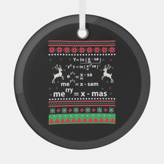 MATH CHRISTMAS ORNAMENT AUS GLAS (Vorderseite)