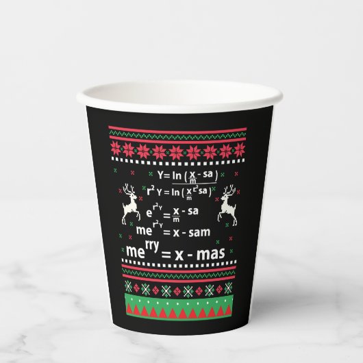 MATH CHRISTMAS PAPPBECHER (Vorderseite)