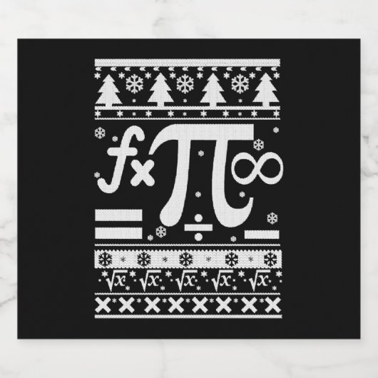 Math Christmas Schaumweinetikett (Einzelnes Label)