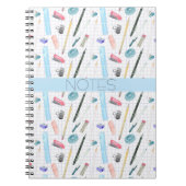 MATH CLASS BLUE AQUA PINK NOTEBOOK NOTIZBLOCK (Vorderseite)