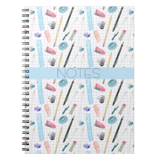 MATH CLASS BLUE AQUA PINK NOTEBOOK NOTIZBLOCK (Vorderseite)