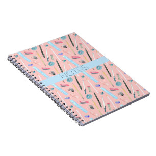 MATH CLASS BLUE AQUA PINK NOTEBOOK NOTIZBLOCK