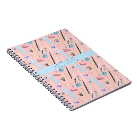 MATH CLASS BLUE AQUA PINK NOTEBOOK NOTIZBLOCK (Rechte Seite)