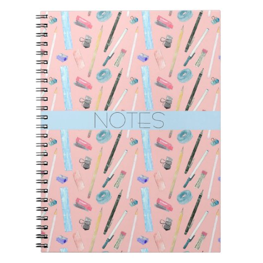 MATH CLASS BLUE AQUA PINK NOTEBOOK NOTIZBLOCK (Vorderseite)