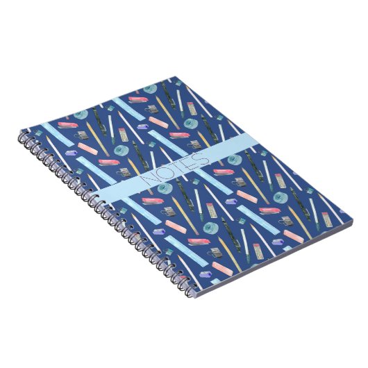 MATH CLASS BLUE AQUA PINK NOTEBOOK NOTIZBLOCK (Rechte Seite)