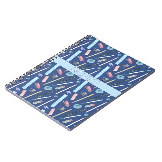 MATH CLASS BLUE AQUA PINK NOTEBOOK NOTIZBLOCK (Linke Seite)