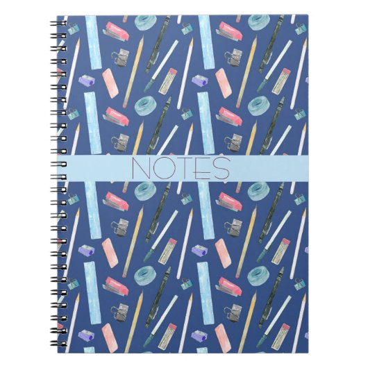 MATH CLASS BLUE AQUA PINK NOTEBOOK NOTIZBLOCK (Vorderseite)