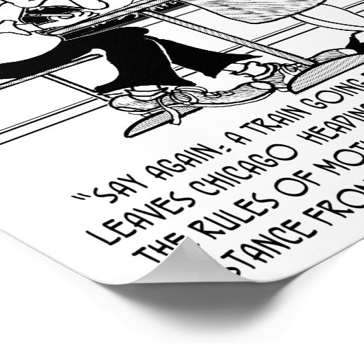 Math Class Cartoon 9478 Poster (Ecke)