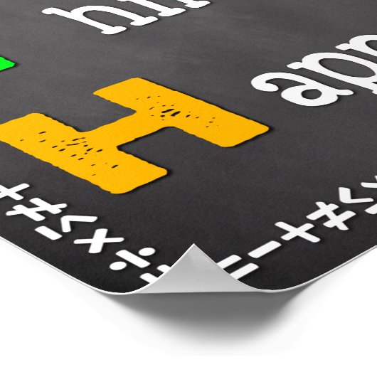 Math Classroom Poster Lehrer Chalkboard-Zeichen (Ecke)