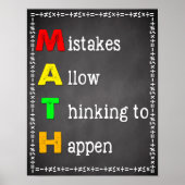 Math Classroom Poster Lehrer Chalkboard-Zeichen (Vorne)