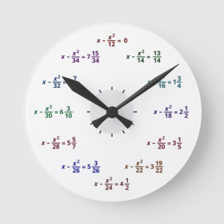 Math Clock (AM-PM) Runde Wanduhr