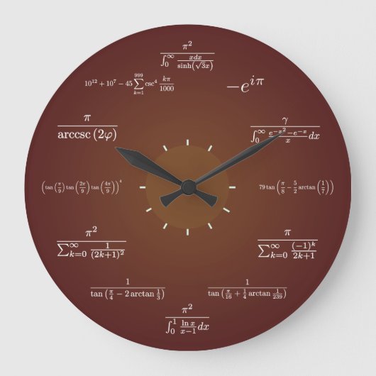 Math Clock Große Wanduhr (Vorderseite)