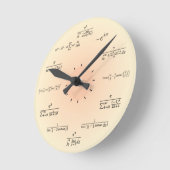 Math Clock (hellgelb) Runde Wanduhr (Winkel)