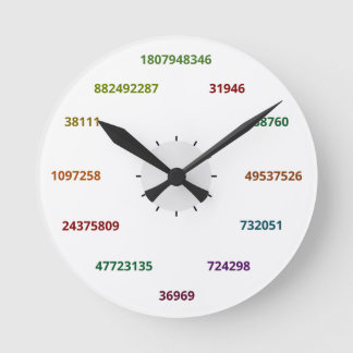 Math Clock in Base 36 Runde Wanduhr