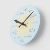 Math clock (light blue) runde wanduhr (Winkel)
