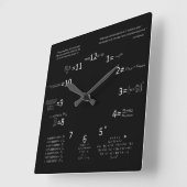 Math Clock Quadratische Wanduhr (Winkel)